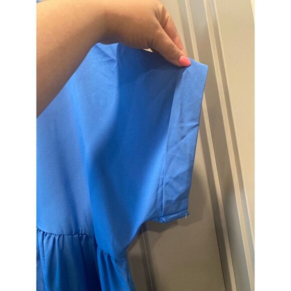 Light Blue Tiered V-Neck Dress 3XL – Flowy & Flattering - Picture 2 of 3